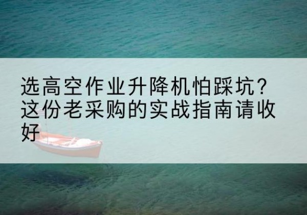 蠡县高空作业升降机厂家推荐-选高空作业升降机怕踩坑？这份老采购的实战指南请收好